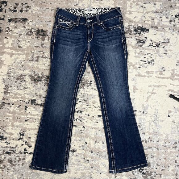 Ariat Denim - Ariat Real Jeans Women's 29S Bootcut Blue Denim Dark Wash Western Cowgirl